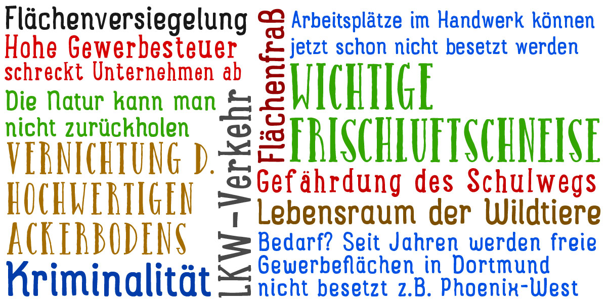 Argumente gegen das Gewerbegebiet (Grafik: Marek Schirmer)
