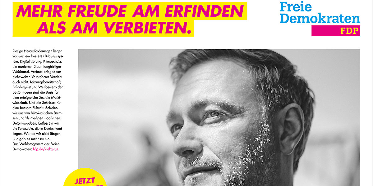 „Verbote bringen uns nicht weiter. Verordneter Verzicht auch nicht. (…) Befreien wir uns von bürokratischen Bremsen und kleinteiligen staatlichen Detailvorgaben,“ stand auf den Wahlplakaten der Freien Demokraten. Das Wort „Transparenz“ kommt in vielen Wahlprogramme der Partei vor. Nur bei der Kommunalpolitik ist Transparenz anscheinend nicht mehr wichtig. (Wahlplakat der FDP)