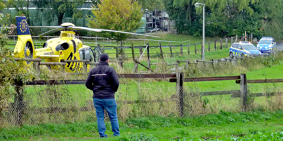 ADAC-Hubschrauber Am Katteloh. (Foto: Marek Schirmer)