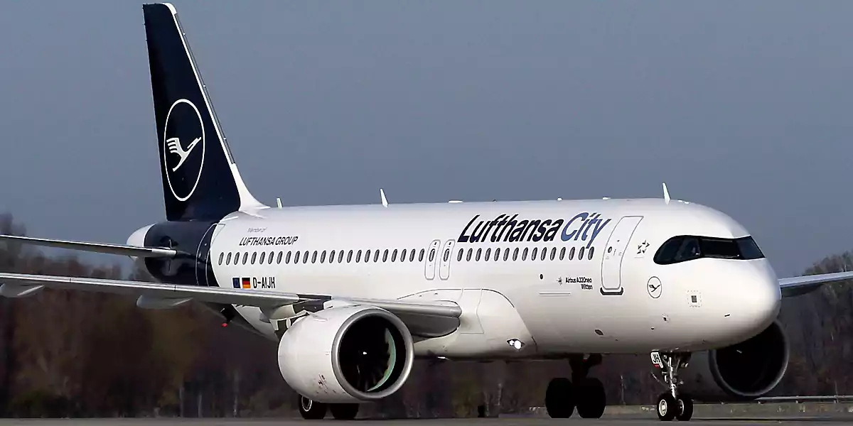 Airbus A320neo der auf Witten getauft wurde. (Foto: Thomas Ingendorn/Lufthansa)