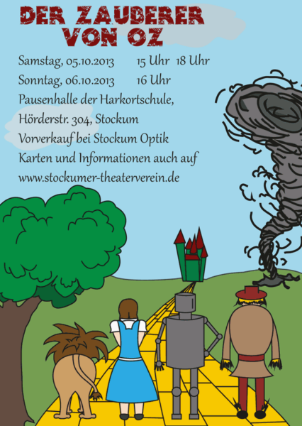 Plakat zum Stück „Der Zauberer von Oz“ des Stockumer Theater Vereins (Plakat: Verein)