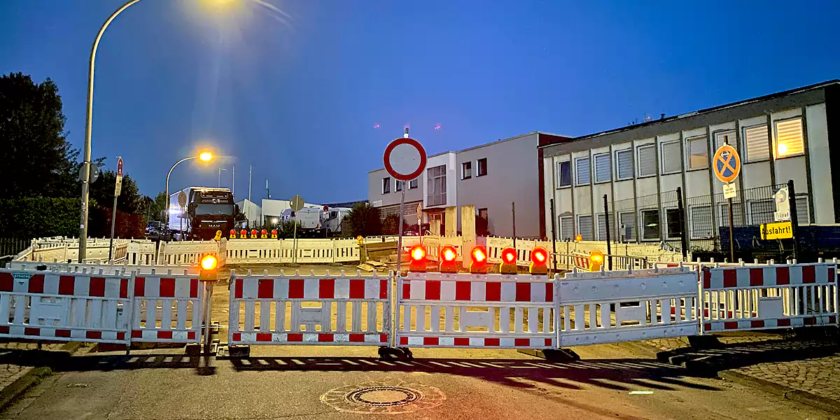 Gleiwitzer Straße an Montagabend. (Foto: M. Schirmer)